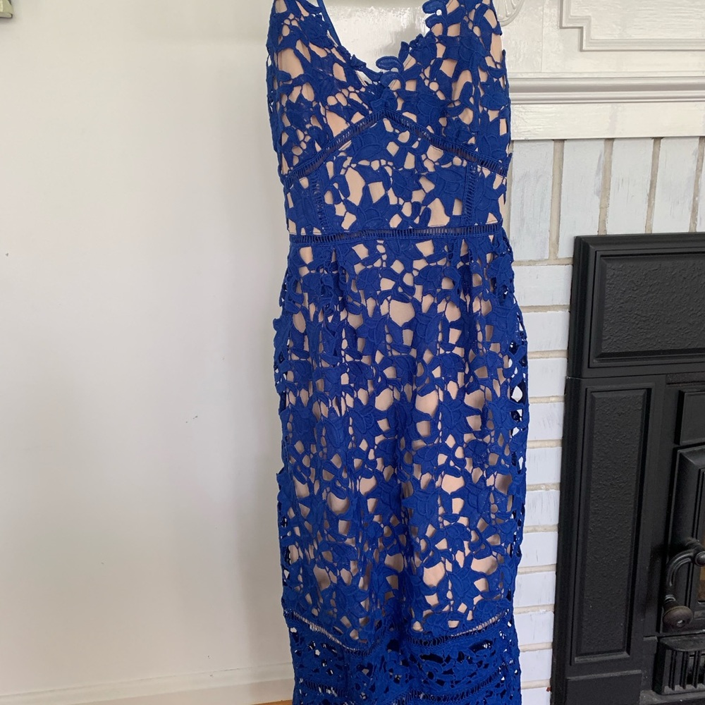 Blue cutout dress